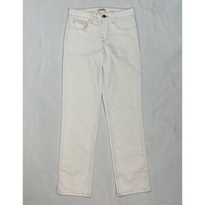 New L'Agence Off White With Topstitching Jeans Size 25